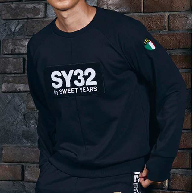 SY32 メンズ ボックスロゴ スウェット SAGARA WAPEEN BOXLOGO P/O CREW ...