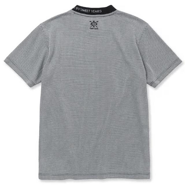 SY32 GOLF メンズ 吸汗速乾 モックネック 半袖シャツ SYG-24S22 DIMPLE