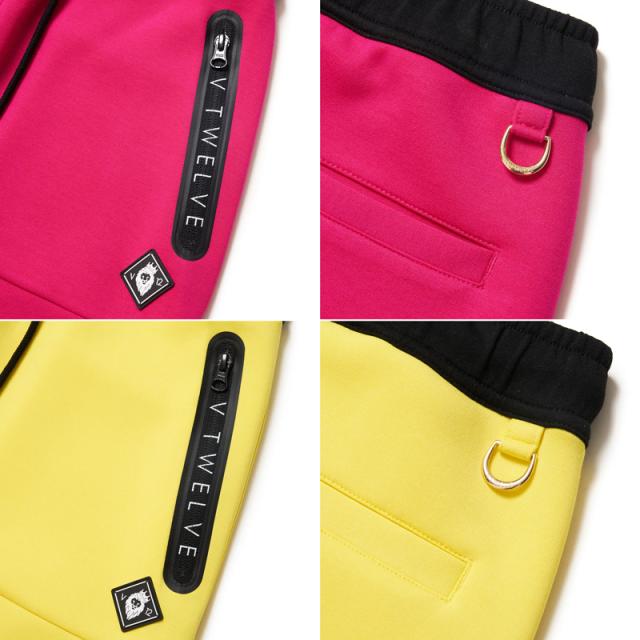 V12 ゴルフ スカート ストレッチ ダンボールニット LOGO ZIP SKIRT