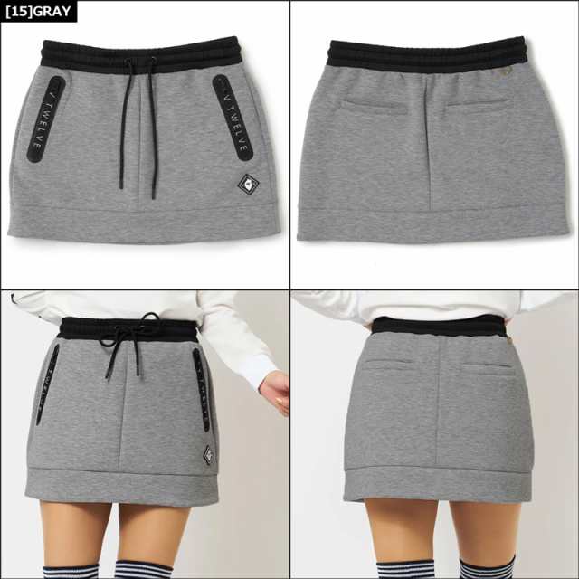 V12 ゴルフ スカート LOGO ZIP SKIRT V122221-SK07 ヴィ