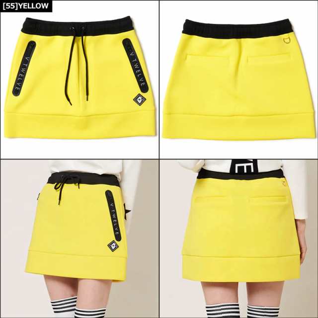 V12 ゴルフ スカート LOGO ZIP SKIRT V122221-SK07 ヴィ