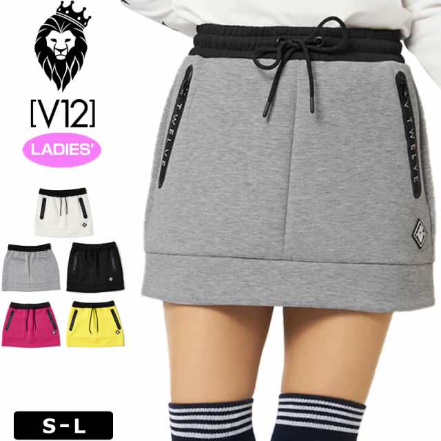 V12 ゴルフ スカート LOGO ZIP SKIRT V122221-SK07 ヴィ