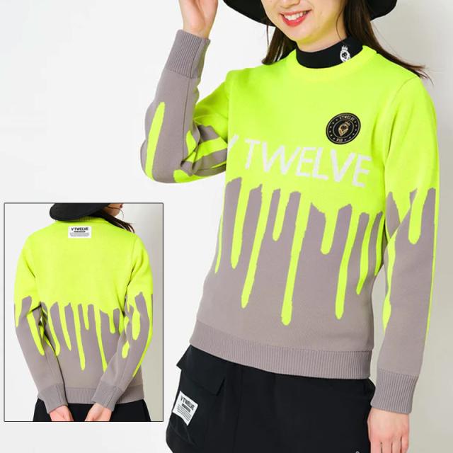 V12 ゴルフ レディース 長袖 クルーネック ニット 防風 保温 MELT KNIT V122320-KN05 セーター ヴィ・トゥエルヴ【新品】SCBR セーター ゴルフウェア トップス V12GOLF V12 ゴルフ レディース 長袖 クルーネック ニット 防風 保温 MELT KNIT