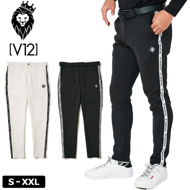 V12 - V12 ヴィトゥエルヴ　テックパンツ　ロングパンツ　ブラック　ゴルフ　メンズ ヴィトゥエルヴパンツ（V12 - V12 ヴィトゥエルヴ テックパンツ