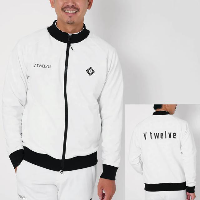 V12 ゴルフ × LEONコラボ メンズ 長袖ジャケット フルジップ LIV TOP