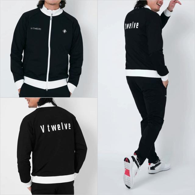 V12 ゴルフ × LEONコラボ メンズ 長袖ジャケット フルジップ LIV TOP