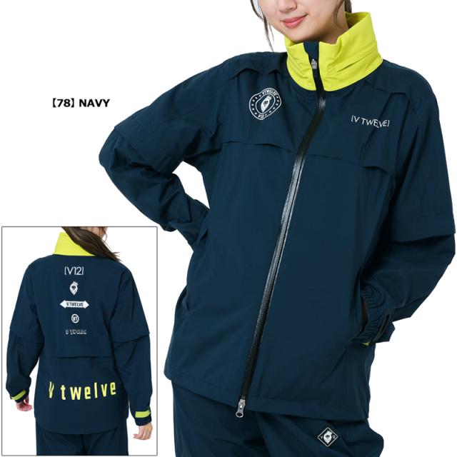 V12 ゴルフ レディース 長袖 レインジャケット 2WAY 収納ケース付き LINE UP RAIN JKT V122410-JK01 ヴィ・トゥエルヴ【新品】TAAR レインウェア V12 GOLF FEB2_7