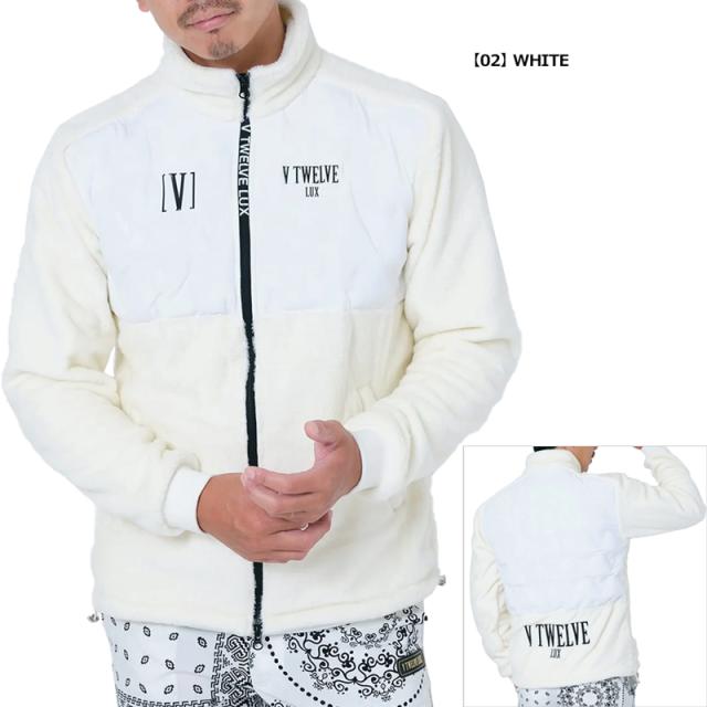 V12 ゴルフ メンズ 長袖 ジャケット フリース×中綿キルティング