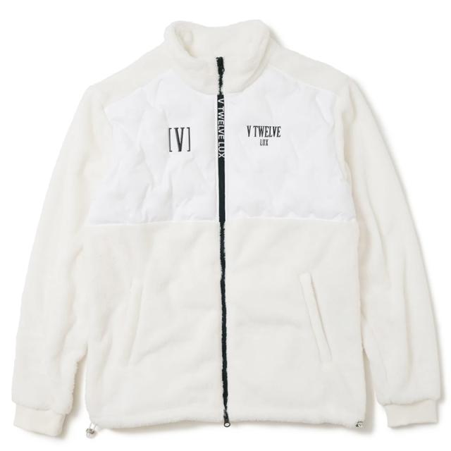 V12 ゴルフ メンズ 長袖 ジャケット フリース×中綿キルティング