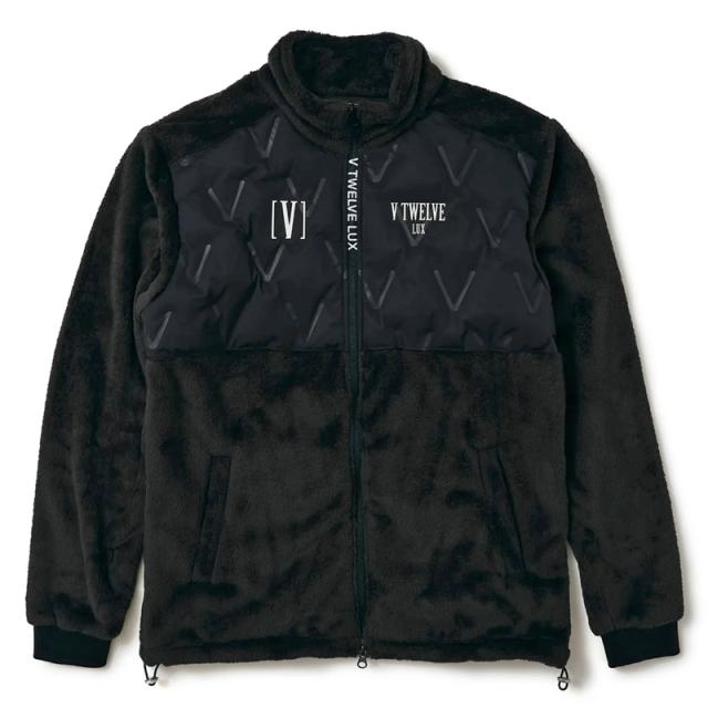 V12 ゴルフ メンズ 長袖 ジャケット フリース×中綿キルティング