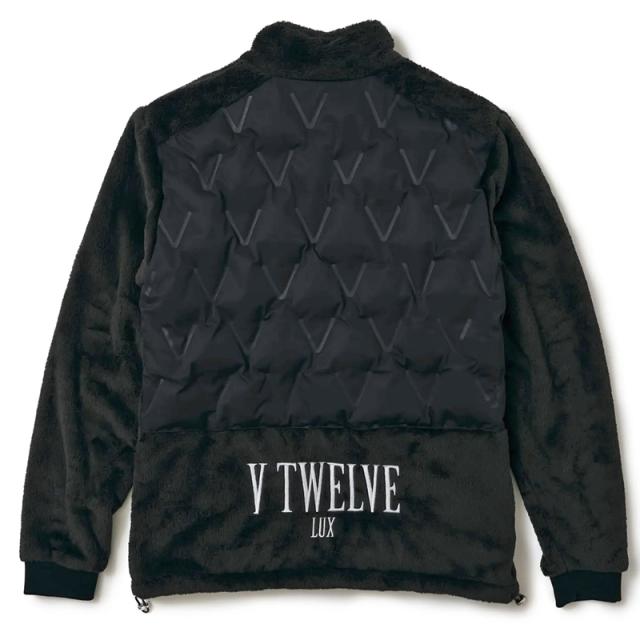 新品正規品【V12/sizeL】フリース　ハイブリッド　キルティングアウター V12 ゴルフ メンズ 長袖 ジャケット フリース×中綿キルティング