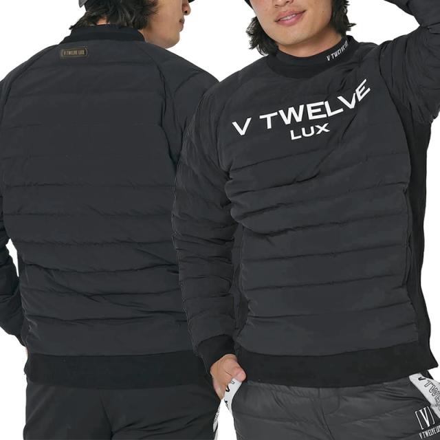 美品　V12 ゴルフ メンズ 長袖 ダウン キルティング スニード ジャケット V12 ゴルフ メンズ 長袖 ダウン キルティング スニード