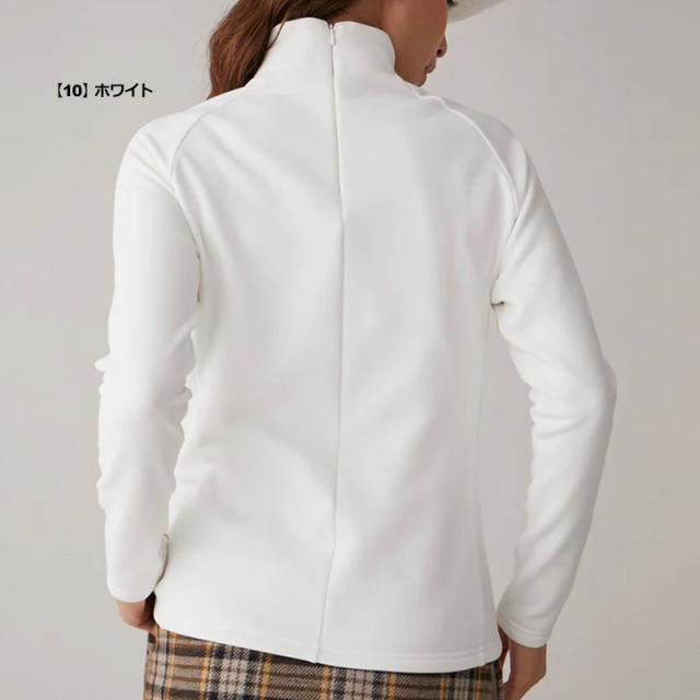 JUN＆ROPE レディース モックネック プルオーバーシャツ 裏フリース