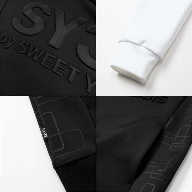 SY32 メンズ パーカー DOUBLE KNIT EMBOSS GEOMETRY P/O HOODIE 14506 プルオーバー 長袖 【新品】TCBR エスワイ フーディー スポーツウェア OTC2_6