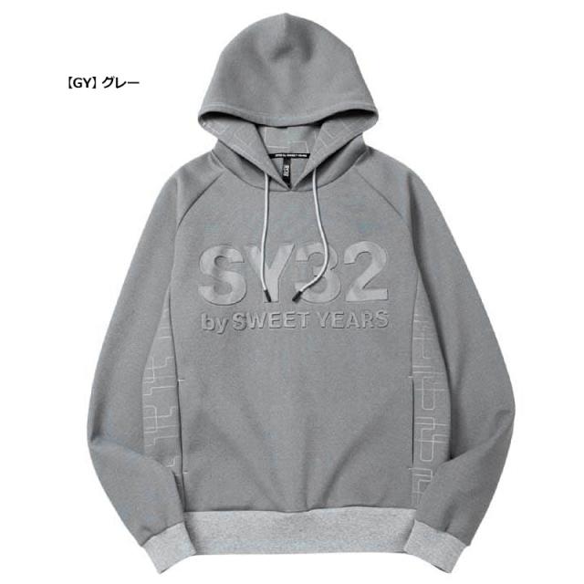 SY32 メンズ パーカー DOUBLE KNIT EMBOSS GEOMETRY P/O HOODIE 14506 プルオーバー 長袖 【新品】TCBR エスワイ フーディー スポーツウェア OTC2_7