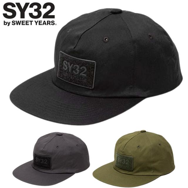 SY32 メンズ フラットキャップ 14583 MILITARY PATCH  BASEBALL CAP 【新品】TCBR 帽子 エスワイ フラットビル 平つば スポーツ ストリート ファッション ベースボール SEP3