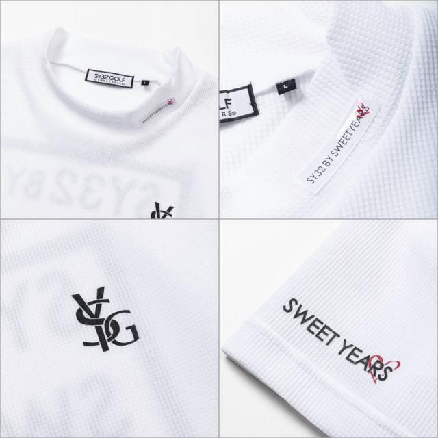 SY32 GOLF 2024 メンズ 吸汗速乾 モックネック 半袖シャツ SYG-24SABS16 LOMELLINA FANTASIA GRADATION PT MOCK ゴルフ 24SS エスワイサーティートゥ MAR3 SY32 GOLFストレッチSYGロゴモックネック 250831 SALE 30%OFF
