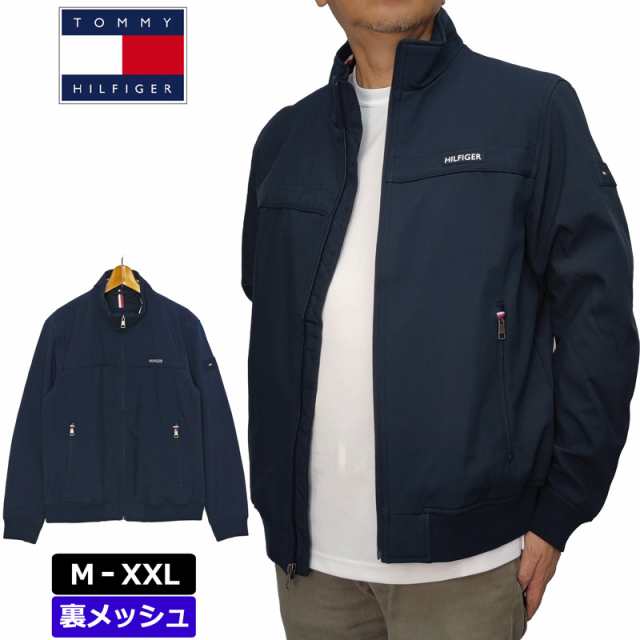 TOMMY HILFIGER トミーヒルフィガー メンズ スタンドネック 防風 ジャケット 144306 (408)ミッドナイトネイビー 【新品】24FW 防寒 ブル