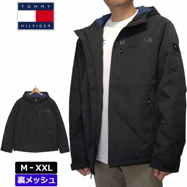 トミーヒルフィガー メンズ 中綿ジャケット フーディー 1522351 (001)ブラック 防寒 保温 【新品】 TOMMY HILFIGER ファッション ウェア