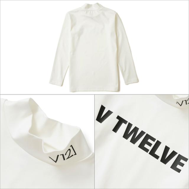 V12 ゴルフ レディース ストレッチ 長袖 モックネックシャツ BOLD MOCK