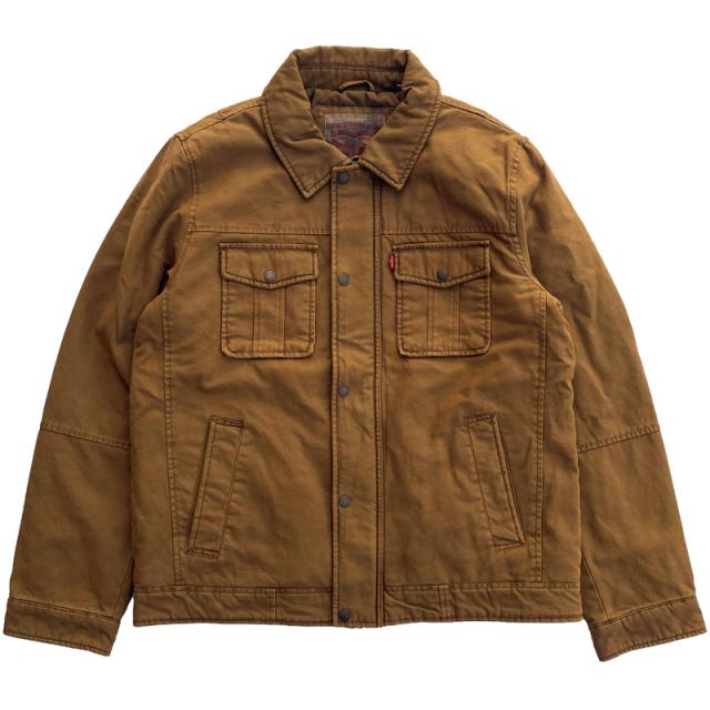 Levi’s リーバイス メンズ 防寒ジャケット 中綿入り コットン100% LM5CZ307 ブラウン【新品】Levis Gジャン ジージャン デニムジャケット パデッドジャケット ブルゾン ジャンバー カジュアル メンズウェア トップス アウター メンズファッション_2