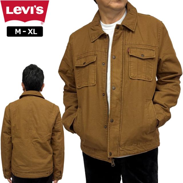 Levi’s リーバイス メンズ 防寒ジャケット 中綿入り コットン100% LM5CZ307 ブラウン【新品】Levis Gジャン ジージャン デニムジャケット パデッドジャケット ブルゾン ジャンバー カジュアル メンズウェア トップス アウター メンズファッション