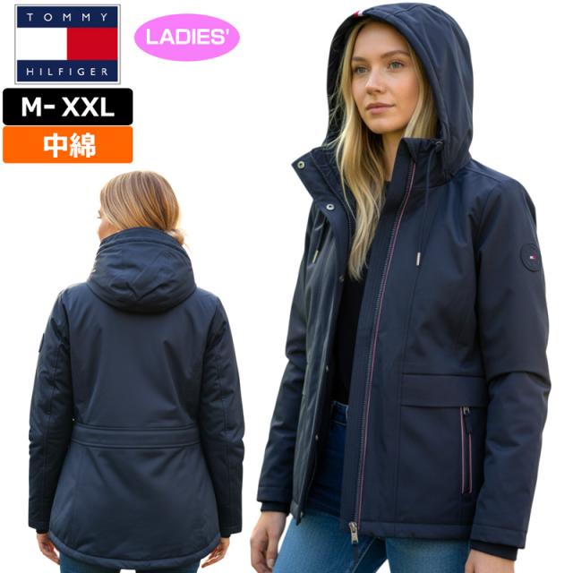 トミーヒルフィガー レディース 裏ボア フーディー ジャケット ネイビー 71590 TOMMY HILFIGER 【新品】UCBR 防寒 フルジップ ブルゾン アウター トップス パーカー