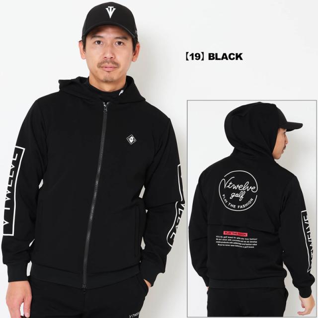 V12 ゴルフ 2025 メンズ ジップアップ パーカー ストレッチ SB PARKA