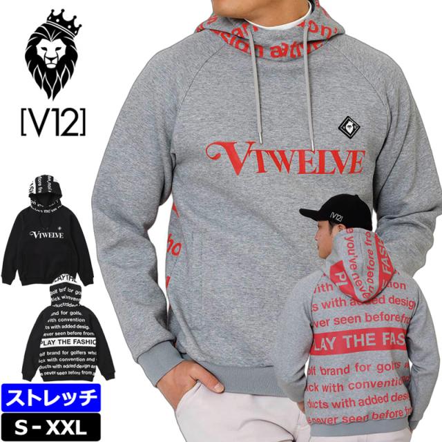 V12 ゴルフ 2025 メンズ 長袖 パーカー ストレッチ WAKE PARKA V122520-SW11 プルオーバー スウェット ヴィ・トゥエルヴ 【新品】25FW ゴルフウェア V12GOLF SEP1