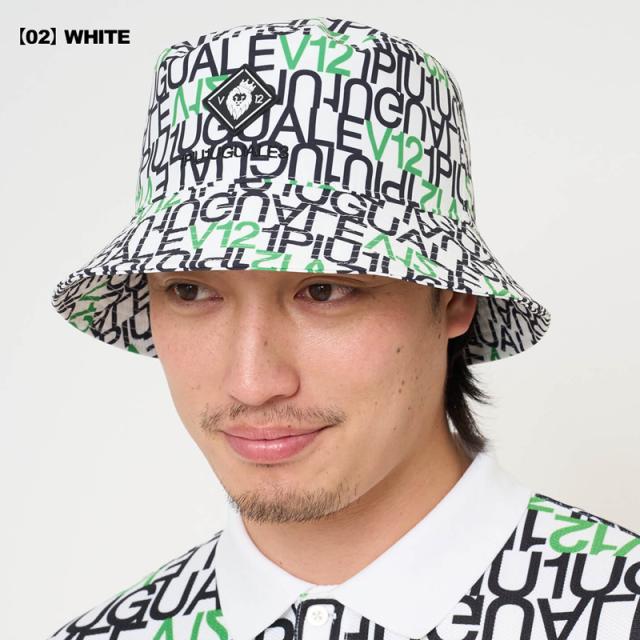 V12 ゴルフ x 1PIU1UGUALE3 GOLF コラボ 2026 ハット V12113 LETTER HAT V122611-CP17 ヴィ・トゥエルヴ 【新品】26SS 帽子 キャップ ゴルフウェア メンズ レディース ユニセックス V12 GOLF JUN2_1