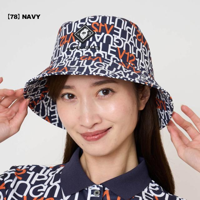 V12 ゴルフ x 1PIU1UGUALE3 GOLF コラボ 2026 ハット V12113 LETTER HAT V122611-CP17 ヴィ・トゥエルヴ 【新品】26SS 帽子 キャップ ゴルフウェア メンズ レディース ユニセックス V12 GOLF JUN2_4