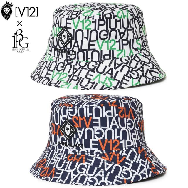V12 ゴルフ x 1PIU1UGUALE3 GOLF コラボ 2026 ハット V12113 LETTER HAT V122611-CP17 ヴィ・トゥエルヴ 【新品】26SS 帽子 キャップ ゴルフウェア メンズ レディース ユニセックス V12 GOLF JUN2