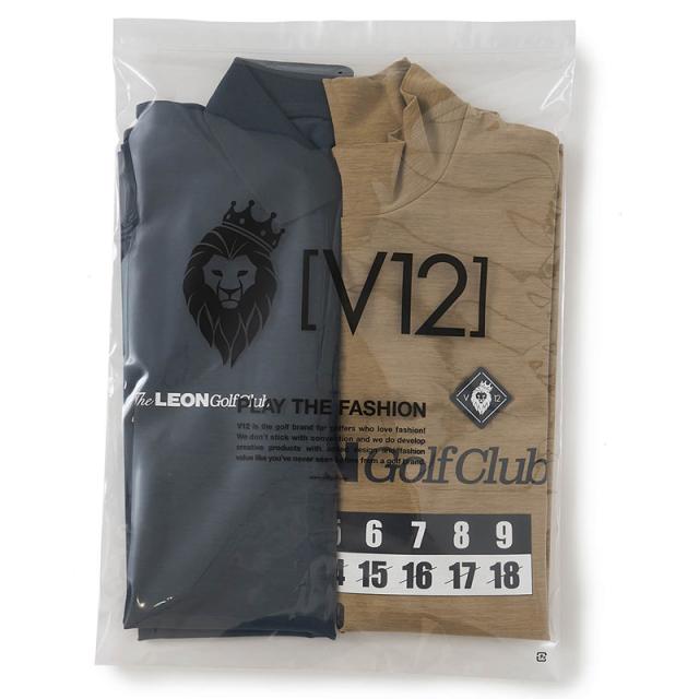 V12 ゴルフ 2026 メンズ 半袖ポロシャツ モックネック半袖シャツ 2枚セット LEON GC set C V122611-PL19 ヴィ・トゥエルヴ 【新品】26SS モックシャツ ゴルフウェア V12 GOLF MAR3_11