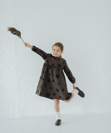 無条件ポイント5倍 ドットプリント起毛ワンピース Brown 子供服 ワンピース キッズ 女子 かわいい 秋冬 長袖 女の子 おめかし ボタの通販はau Pay マーケット ママさんを応援するお店 木原商店