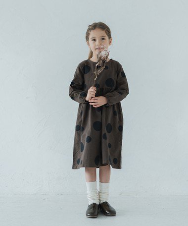 無条件ポイント5倍 ドットプリント起毛ワンピース Brown 子供服 ワンピース キッズ 女子 かわいい 秋冬 長袖 女の子 おめかし ボタの通販はau Pay マーケット ママさんを応援するお店 木原商店