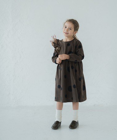 無条件ポイント5倍 ドットプリント起毛ワンピース Brown 子供服 ワンピース キッズ 女子 かわいい 秋冬 長袖 女の子 おめかし ボタの通販はau Pay マーケット ママさんを応援するお店 木原商店