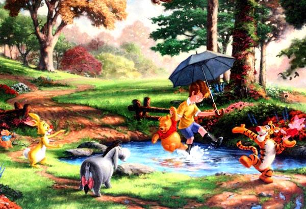 ディズニー/トーマス・キンケード「クマのプーさん1」展示用フック付 キャンバスジークレ【インテリア】【アート】【Disney】【絵画インの通販はau  PAY マーケット - アートショップ フォームス au PAY マーケット店