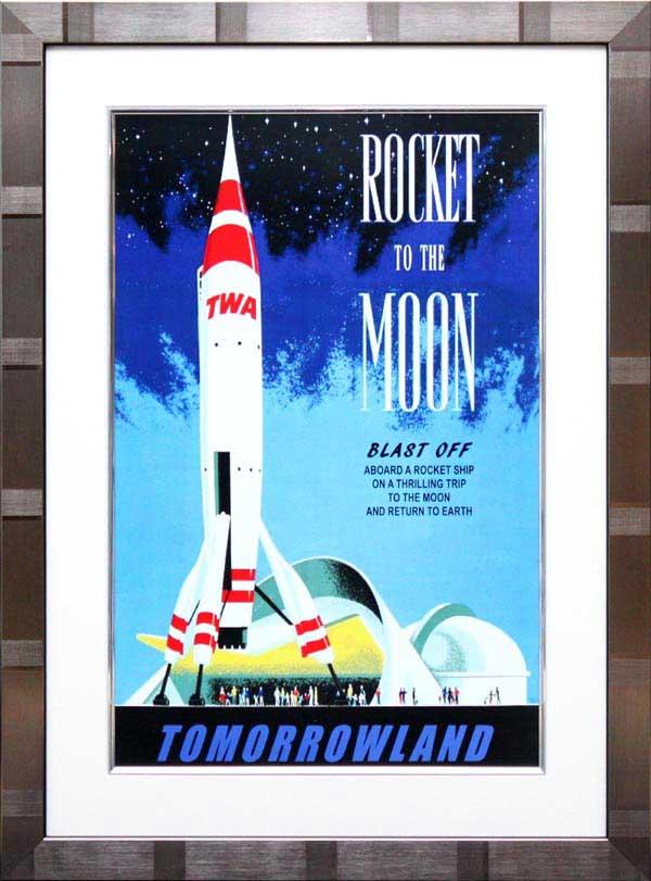ディズニー トゥモローランド ロケット トゥ ザ ムーン 展示用フック付ポスター インテリア アート Disney 絵画インテリの通販はau Pay マーケット アートショップ フォームス Au Pay マーケット店