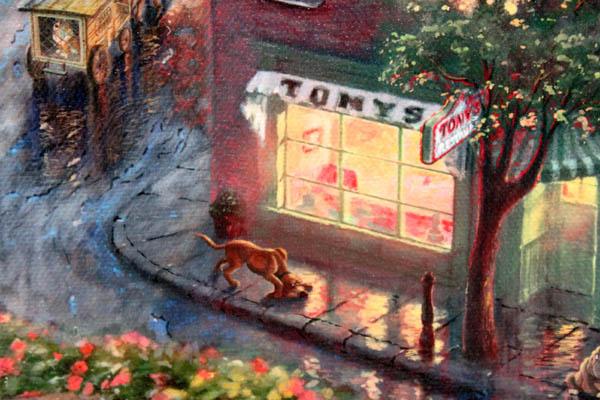 ディズニー トーマス キンケード わんわん物語 レディ トランプ 展示用フック付 キャンバスジークレ インテリア アート Disneyの通販はau Pay マーケット アートショップ フォームス Au Pay マーケット店