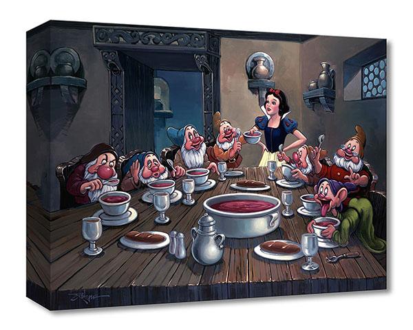 正規品 ディズニー 白雪姫と七人の小人 スープ フォー 限定1500部キャンバスジークレ インテリア アー セブン 作品証明書 展示用フック付 その他絵画 Nakeddenmark Com