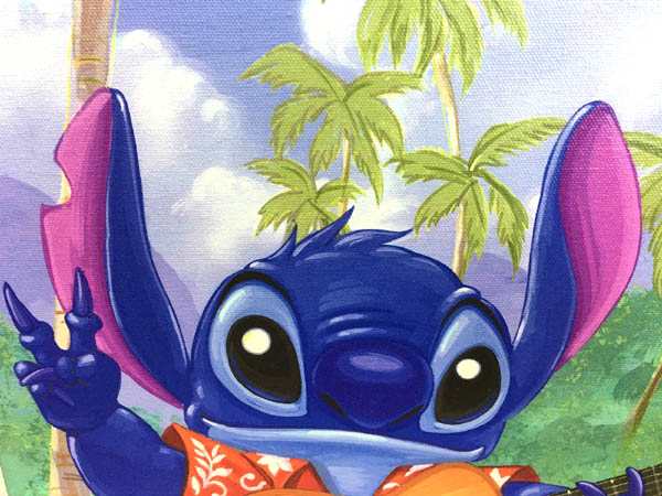 ディズニー絵画 リロ スティッチ 作品証明書 展示用フック付 Llk Com Br