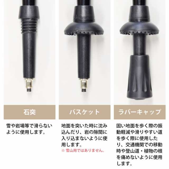 折りたたみ式 トレッキングポール 2本セット I型グリップ 110cm