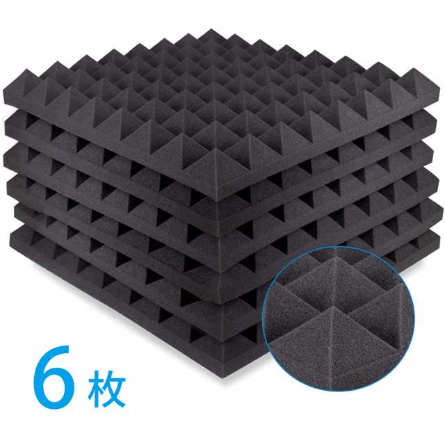 再入荷得価 吸音材 防音 壁 50*50cm 厚さ5cm 24枚 緩衝材防音 ピラミッド型の通販 by アモール｜ラクマ 