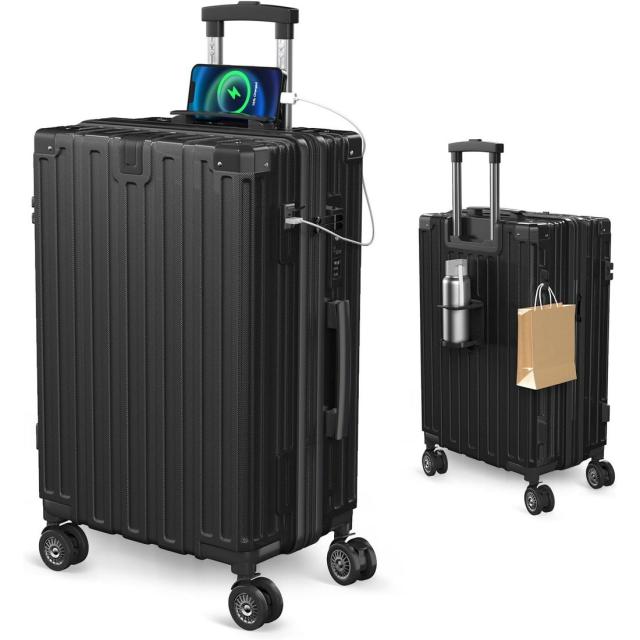 拡張機能付きで旅先で便利なキャリーケース スーツケース Lサイズ 7泊~10泊 耐衝撃 ホワイト 5515-70 ＼ポイント10倍／ スーツケース フロントオープン 拡張 S