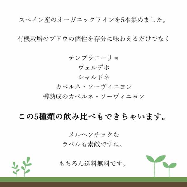 送料無料 金賞もある メルヘンなラベルが可愛い スペイン産オーガニックワイン飲み比べ５本セット スペインワイン セットワイン の通販はau Pay マーケット 赤坂ワインストア エラベル