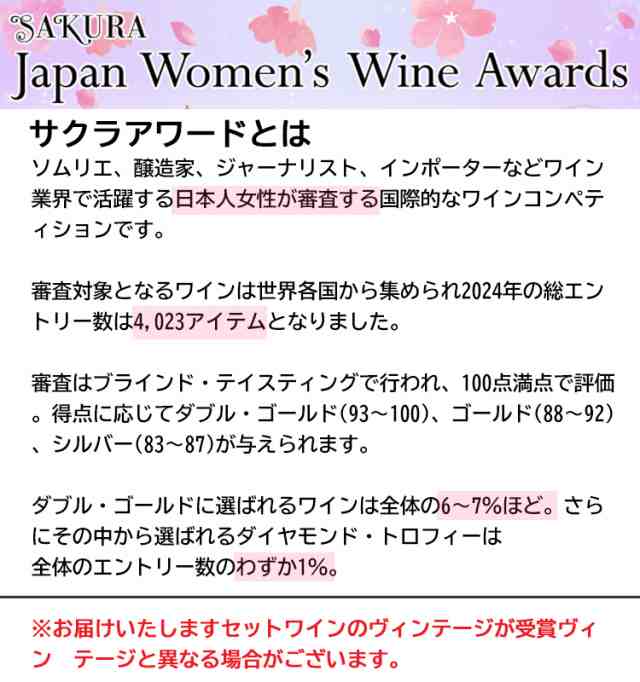 送料無料】 ワインセット 2022年 サクラアワード 金賞受賞 5本セット アメリカ フランス イタリア スペイン チリ 赤 白 ロゼ の通販はau  PAY マーケット - 赤坂ワインストア・エラベル