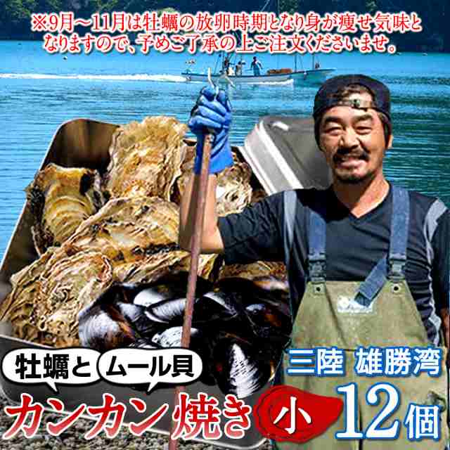 牡蠣 カンカン焼きセット 生ガキ＆ムール貝セット [かきS12個・ムール貝2kg] 生食用 宮城県産 生牡蠣 蒸しカキ 缶付き ガンガン焼きの通販はau  PAY マーケット - 食紀行