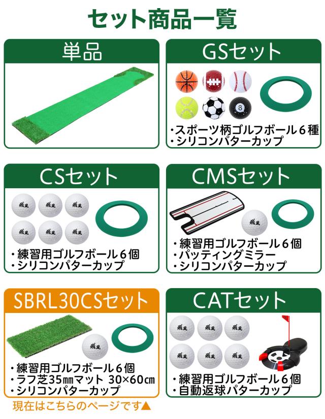 パターマット 3m SBRL30CSセット 300×50cm ゴルフ パター 練習 マット ゴルフマット パッティング パター練習 ラフ 大型 厚手 室内 屋外 アプローチ 練習用 人工芝 SBR 本格派 Ωシリーズ ゴルフボール ラフ芝マット付き_17