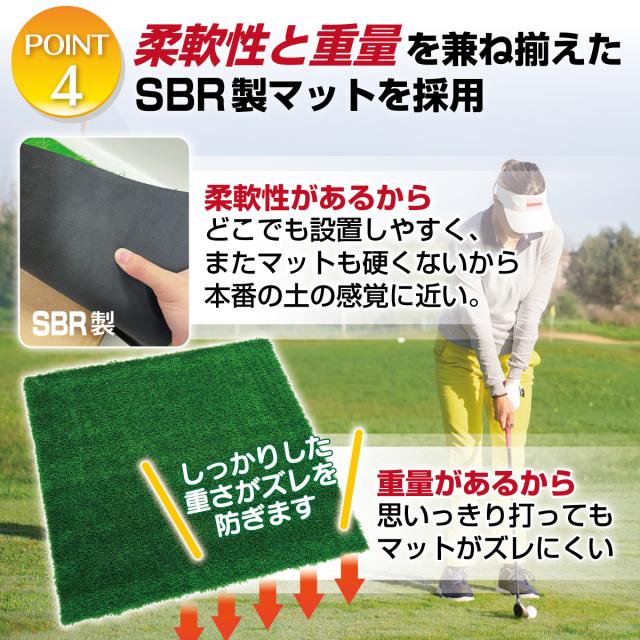 ゴルフマット 35mm ラフ芝 ゴルフ 練習 マット 120×120cm Gセット アイアン ショット アプローチ 練習用 Rough Turf 人工芝 室内 屋外 ラフ 芝生 ゴルフボール_11