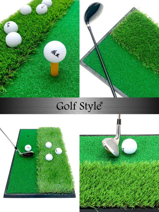ゴルフマット2WAY 33×62cm 単品 ゴルフ 練習 マット 素振り